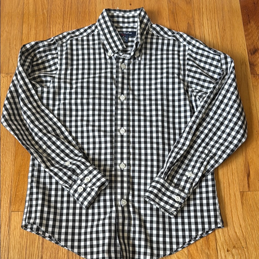 Brooks Brothers Black and White Checkered Button Down